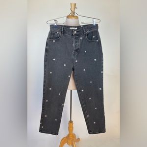 PACSUN High Rise Straight Jeans w/Daisy’s - Gray 28